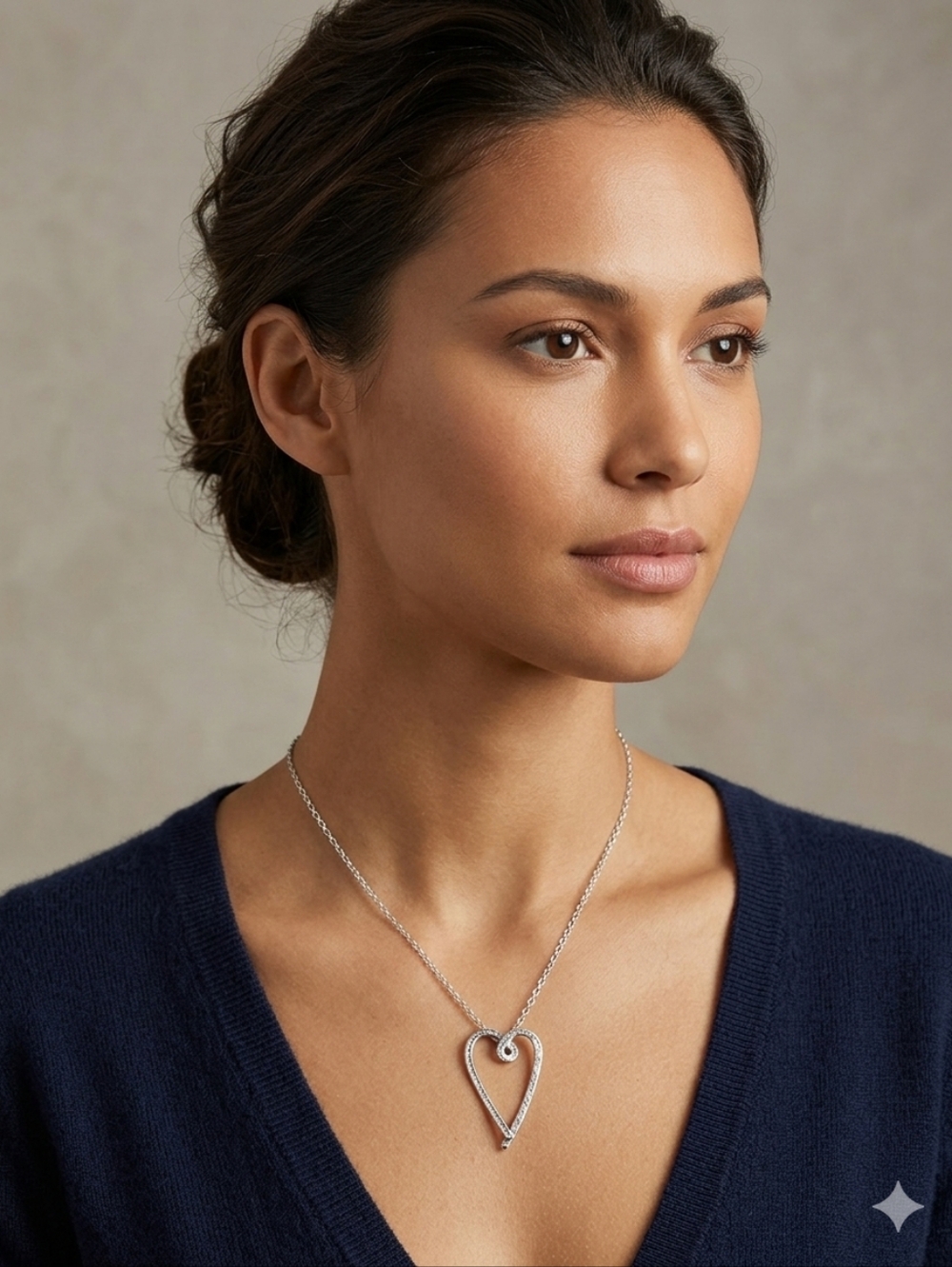 Brighton Silver Open Heart‎ Pendant Necklace